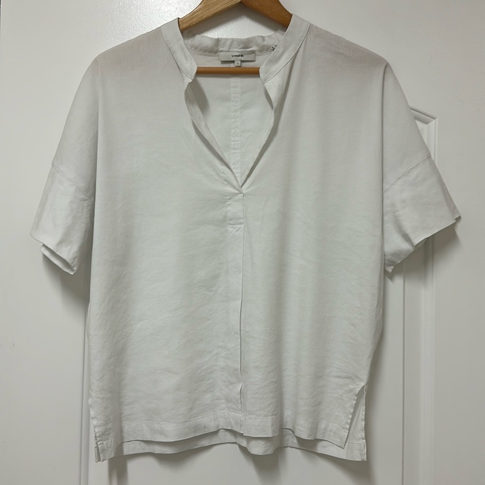 Vince linen short sleeve top